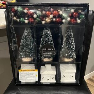 Festive Green and White Tree Set